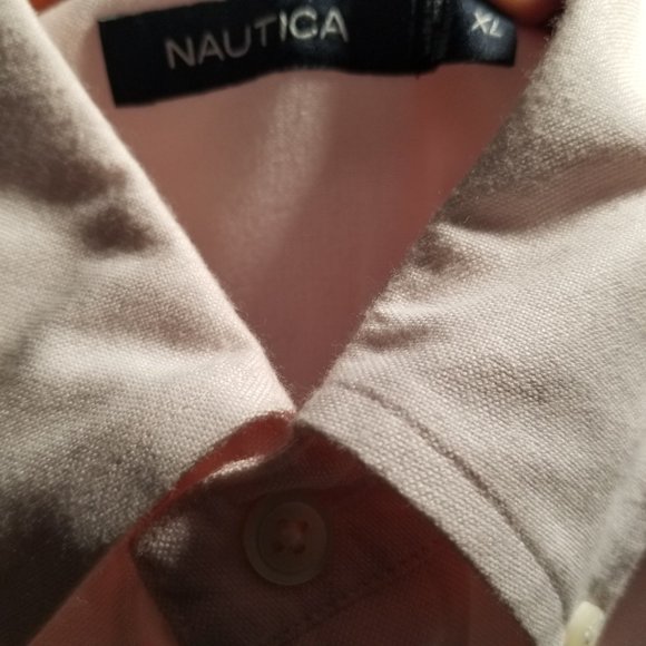 Nautica Mens Button Down Pink Shirt Size XL - Picture 4 of 4